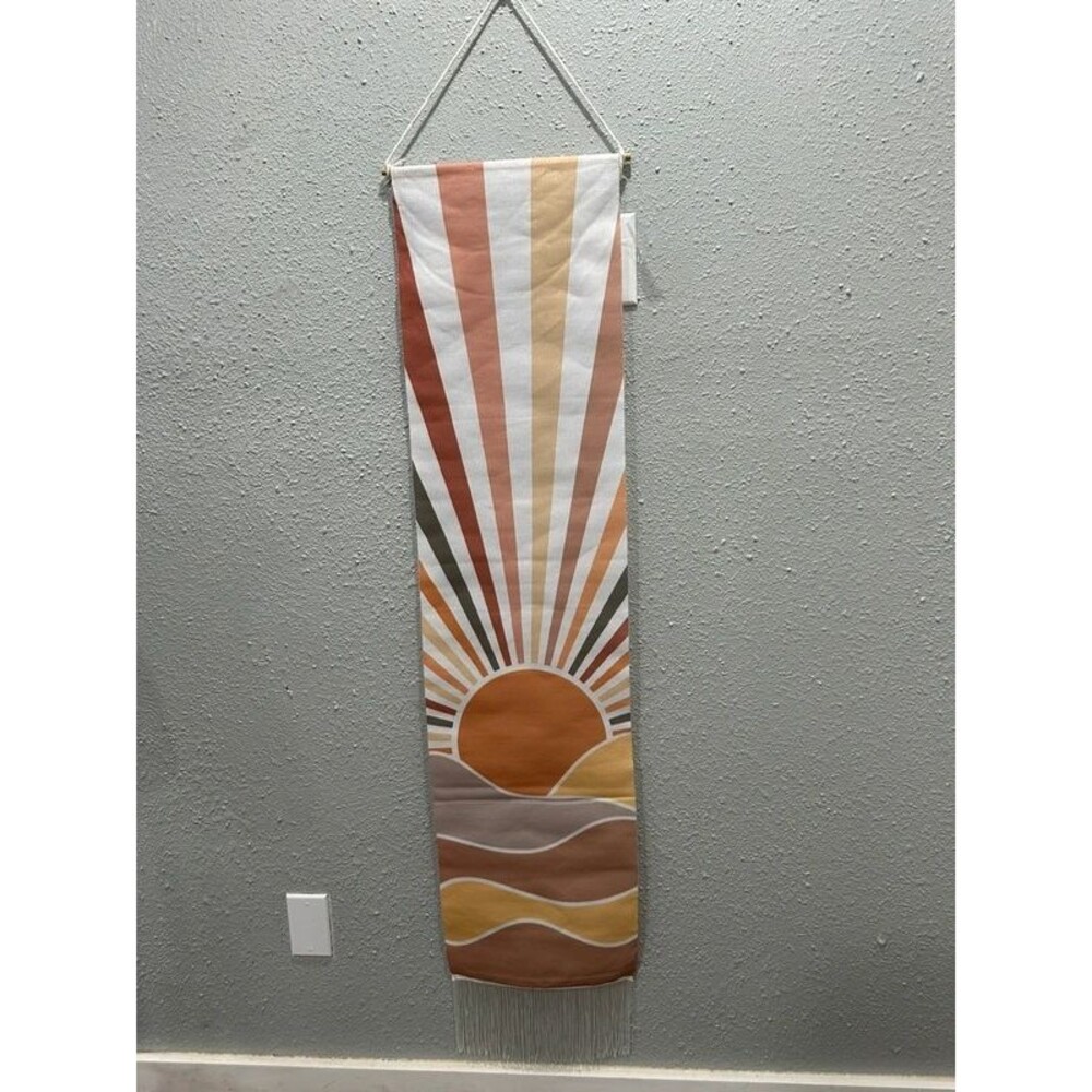 Boho Rising Sun Vertical Wall Tapestry Room Decor Modern Contemporary